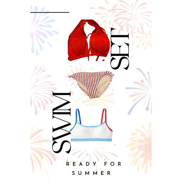 Red white and blue extra small bikini set - Picture 1 of 6